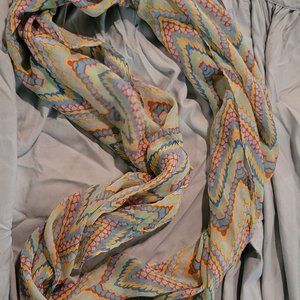 Lavello Lifestyle Colorful Chiffon Infinity Scarf